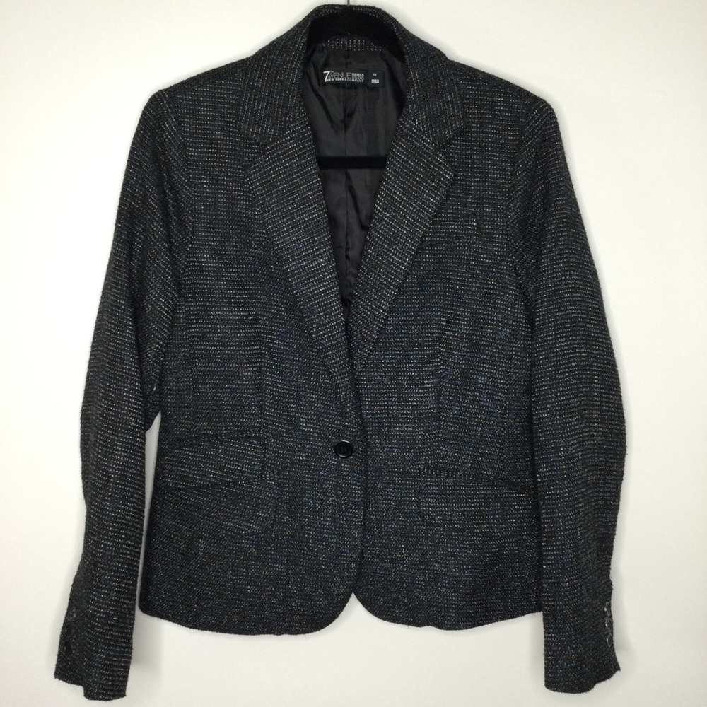 7th AVENUE DESIGN STUDIO Tweed Blazer Size 10